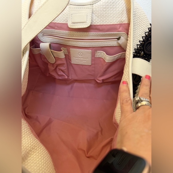 Cole Haan Alyssa straw beaded bag Gorgeous EUC - Picture 9 of 15